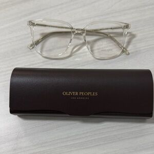Oliver Peoples Transparent Glasses with Brown Case ov5347U